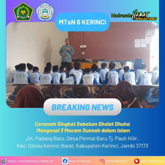 Ceramah Singkat Sebelum Sholat Dhuha: Mengenal 3 Macam Sunnah dalam Islam