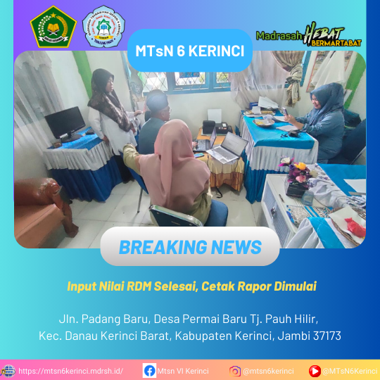 Input Nilai RDM Selesai, Cetak Rapor Dimulai 