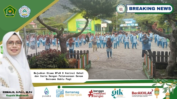 Wujudkan Siswa Sehat dan Ceria, MTsN 6 Kerinci Gelar Pelaksanaan Senam Bersama Sabtu Pagi Wujudkan Siswa Sehat dan Ceria, MTsN 6 Kerinci Gelar Pelaksanaan Senam Bersama Sabtu Pagi