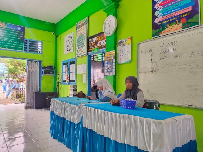 Guru Mapel MTsN 6 Kerinci Lakukan Pengawasan Ujian Susulan