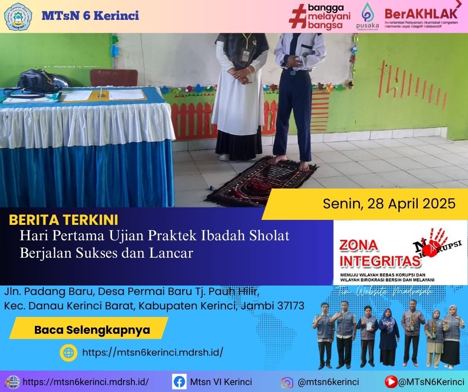 Hari Pertama Ujian Praktek Ibadah Sholat Berjalan Sukses dan Lancar Hari Pertama Ujian Praktek Ibadah Sholat Berjalan Sukses dan Lancar