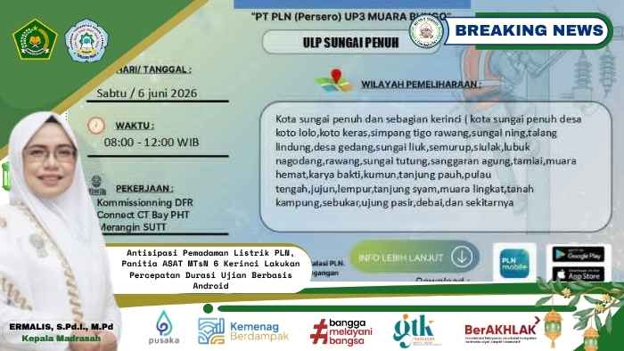 Panitia ASAT MTsN 6 Kerinci Lakukan Percepatan Durasi Asesmen Berbasis Android Panitia ASAT MTsN 6 Kerinci Lakukan Percepatan Durasi Asesmen Berbasis Android