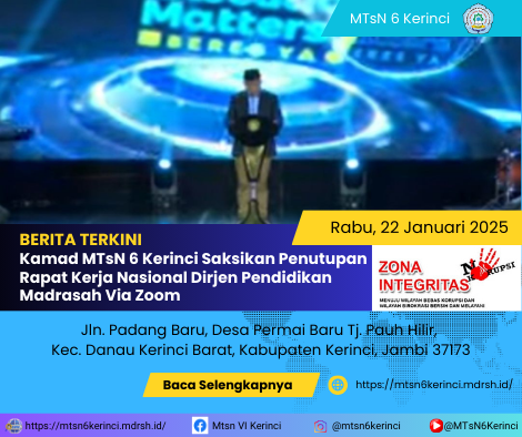 Kamad MTsN 6 Kerinci Saksikan Penutupan Rapat Kerja Nasional Dirjen Pendidikan Madrasah Via Zoom Kamad MTsN 6 Kerinci Saksikan Penutupan Rapat Kerja Nasional Dirjen Pendidikan Madrasah Via Zoom