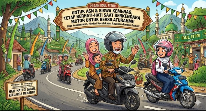 Kepala MTsN 6 Kerinci Ingatkan ASN dan Siswa Utamakan Keselamatan Berkendara di Hari Raya Idul Fitri 1447 H