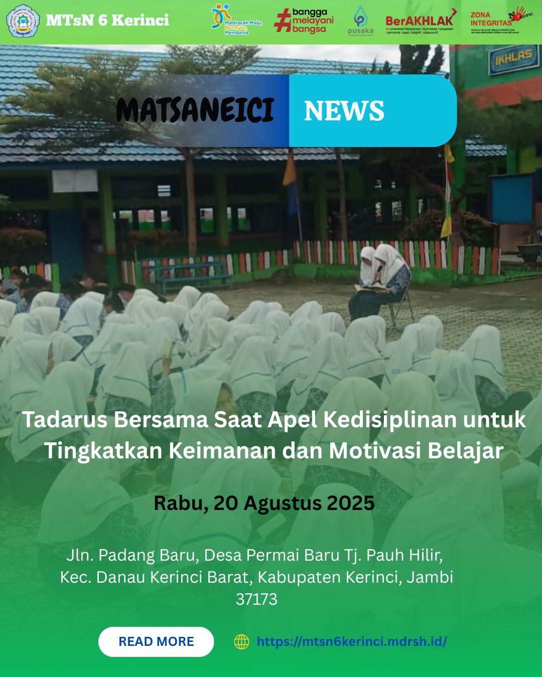 Tadarus Bersama Saat Apel Kedisiplinan untuk Tingkatkan Keimanan dan Motivasi Belajar Tadarus Bersama Saat Apel Kedisiplinan untuk Tingkatkan Keimanan dan Motivasi Belajar