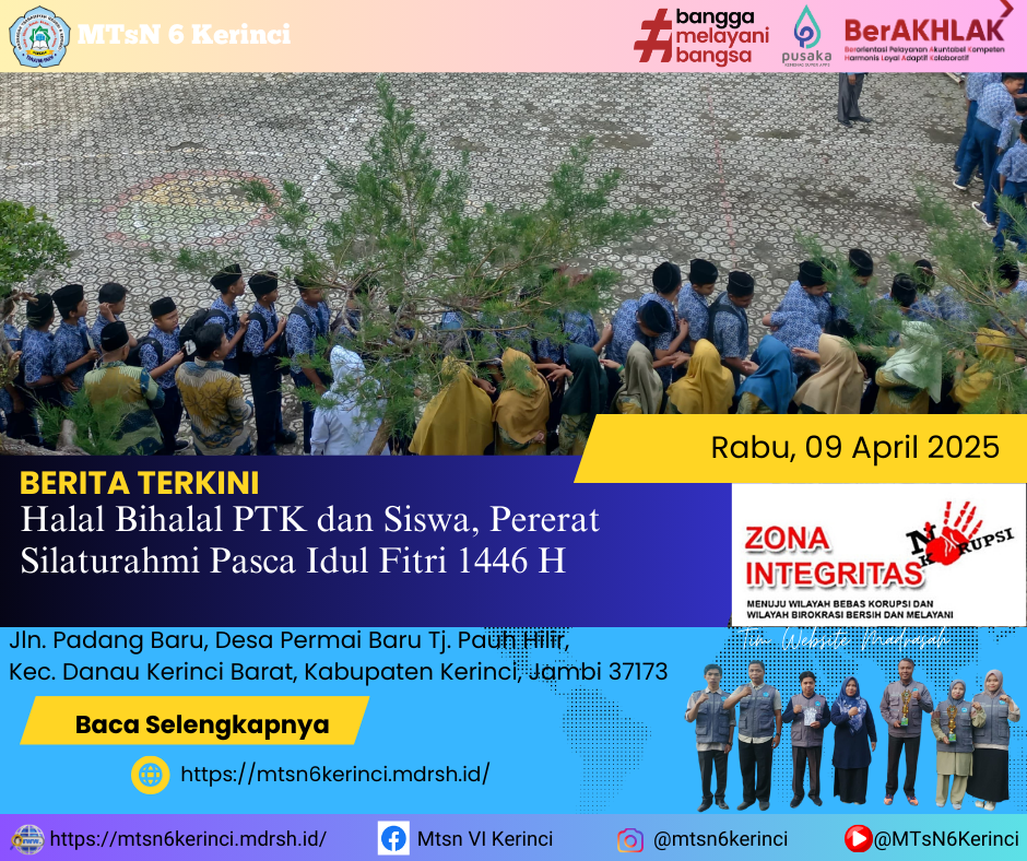 Halal Bihalal PTK dan Siswa, Pererat Silaturahmi Pasca Idul Fitri 1446 H Halal Bihalal PTK dan Siswa, Pererat Silaturahmi Pasca Idul Fitri 1446 H