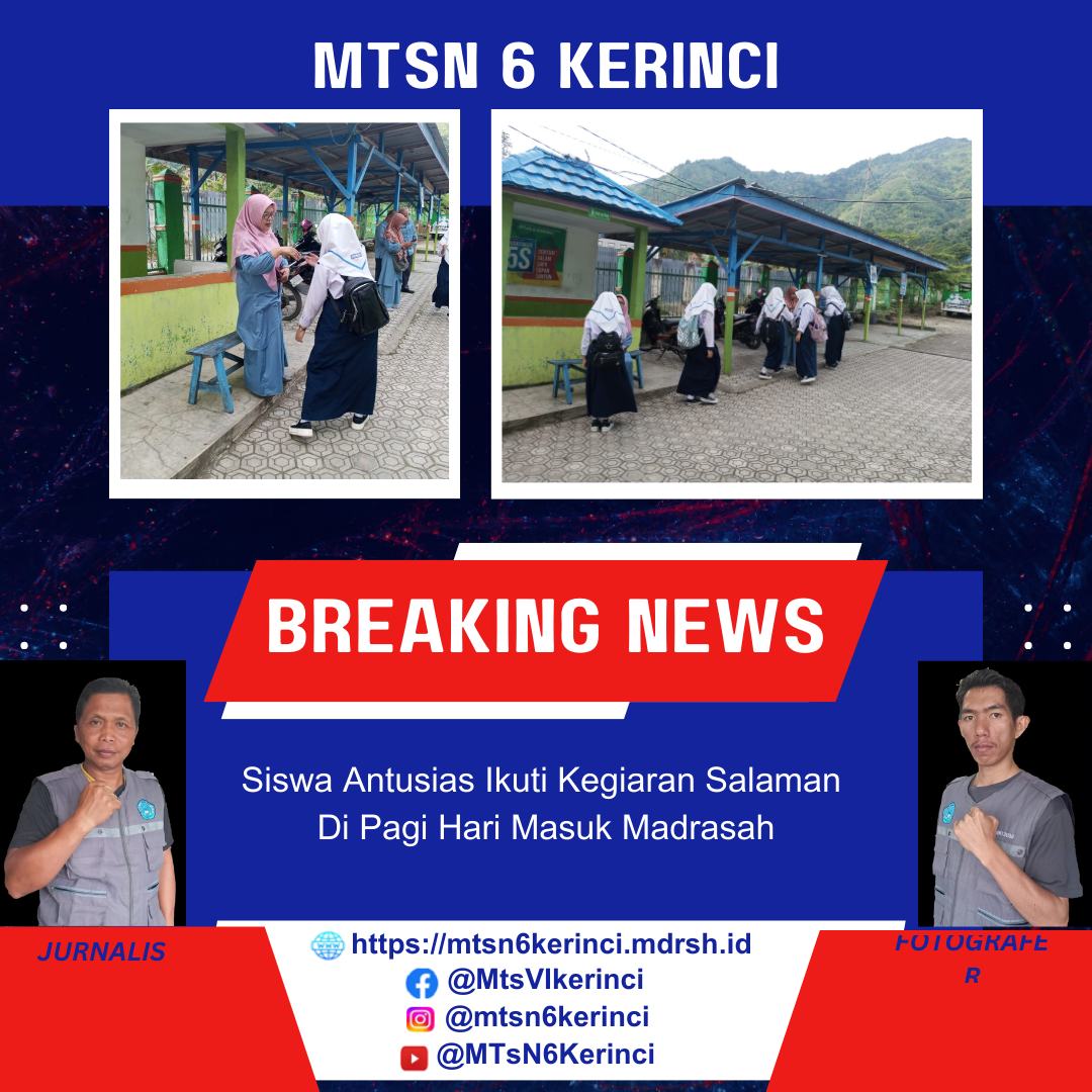 Siswa Antusias Ikuti Kegiatan Salaman di Pagi Hari Masuk Madrasah