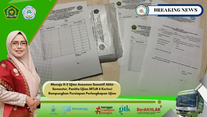 Menuju H-2 Ujian Asesmen Sumatif Akhir Semester, Panitia Ujian MTsN 6 Kerinci Rampungkan Persiapan Perlengkapan Ujian Menuju H-2 Ujian Asesmen Sumatif Akhir Semester, Panitia Ujian MTsN 6 Kerinci Rampungkan Persiapan Perlengkapan Ujian