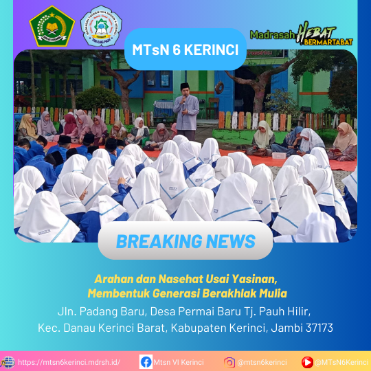 Arahan dan Nasehat Usai Yasinan, Membentuk Generasi Berakhlak Mulia Arahan dan Nasehat Usai Yasinan, Membentuk Generasi Berakhlak Mulia