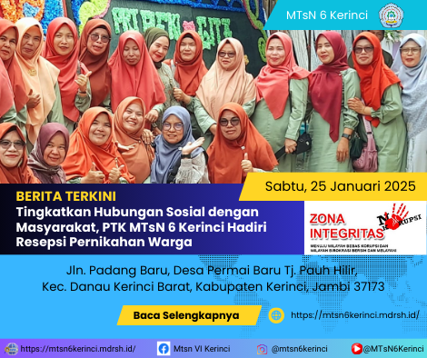 Tingkatkan Hubungan Sosial dengan Masyarakat, PTK MTsN 6 Kerinci Hadiri Resepsi Pernikahan Warga Tingkatkan Hubungan Sosial dengan Masyarakat, PTK MTsN 6 Kerinci Hadiri Resepsi Pernikahan Warga