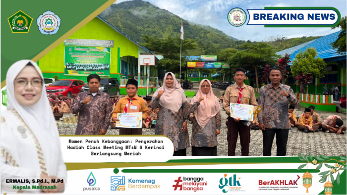 Momen Penuh Kebanggaan: Penyerahan Hadiah Class Meeting MTsN 6 Kerinci Berlangsung Meriah Momen Penuh Kebanggaan: Penyerahan Hadiah Class Meeting MTsN 6 Kerinci Berlangsung Meriah