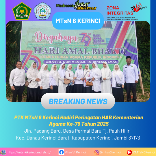 PTK MTsN 6 Kerinci Hadiri Peringatan HAB Kementerian Agama Ke-79 Tahun 2025