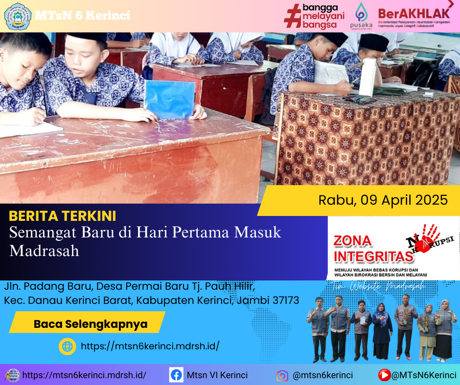 Semangat Baru di Hari Pertama Masuk Madrasah