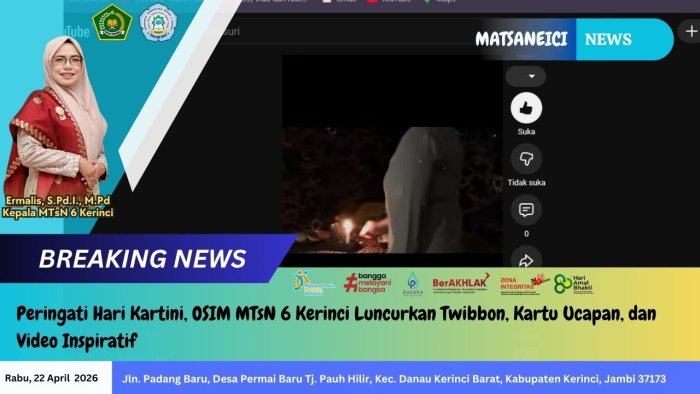 Peringati Hari Kartini, OSIM MTsN 6 Kerinci Luncurkan Twibbon, Kartu Ucapan, dan Video Inspiratif Peringati Hari Kartini, OSIM MTsN 6 Kerinci Luncurkan Twibbon, Kartu Ucapan, dan Video Inspiratif