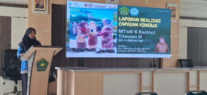Kepala Madrasah dan Kaur TU MTsN 6 Kerinci Hadiri Rapat Evaluasi Laporan Kinerja Triwulan III 2025 Kepala Madrasah dan Kaur TU MTsN 6 Kerinci Hadiri Rapat Evaluasi Laporan Kinerja Triwulan III 2025